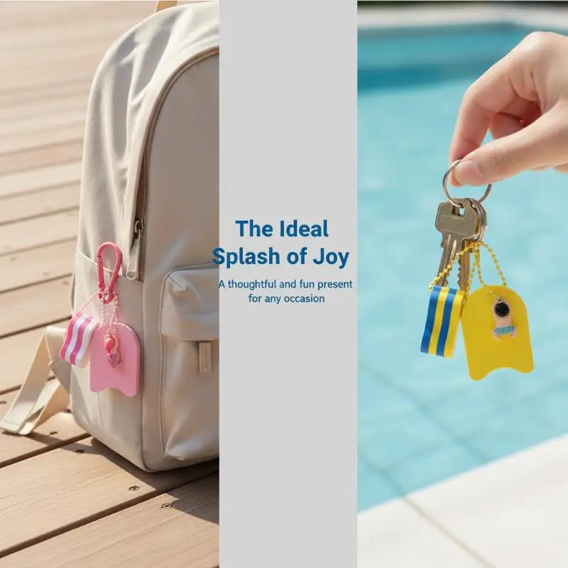 Sportlicher Schlüsselanhänger, Niedlicher Schwimmer-Anhänger für Mädchen und Jungen, Rucksack-Hängeanhänger, Taschenanhänger, Autoschlüsselanhänger, Schicke Accessoires, Geschenk – Detail 5
