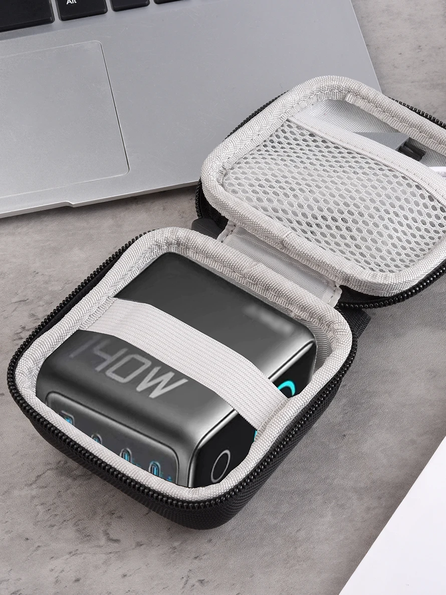 Twardy futerał EVA do przechowywania ładowarki Anker 140W, inteligentna ładowarka z cyfrowym wyświetlaczem, przenośne pudełko podróżne. — zdjęcie produktu 7