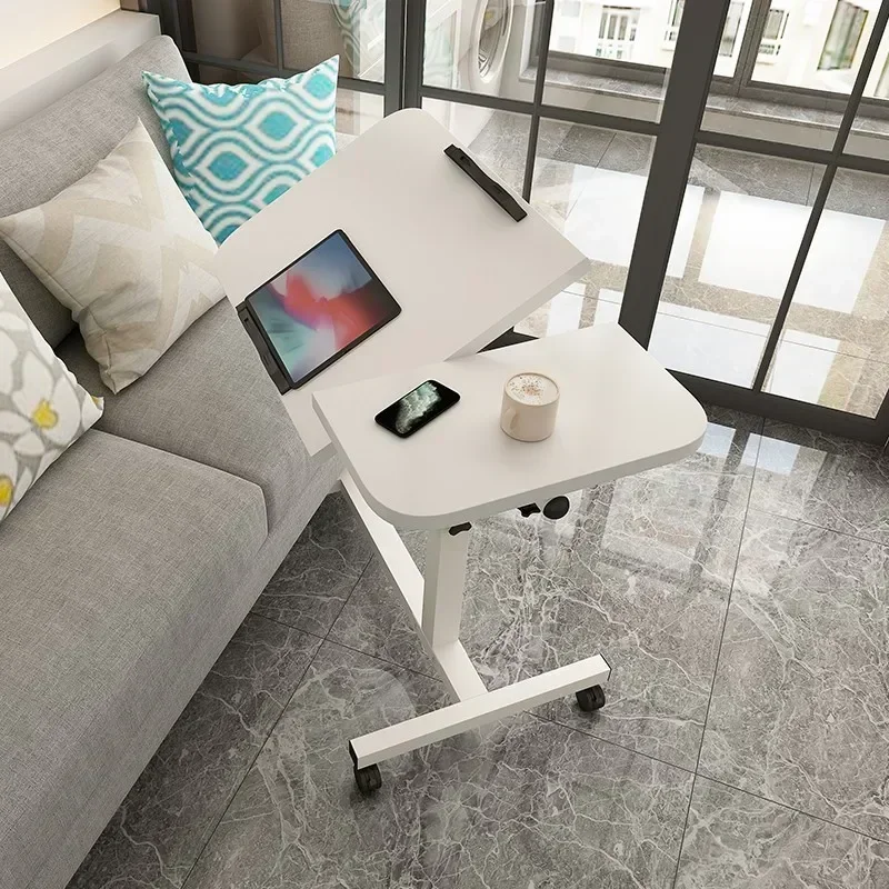 Mobile Computer Desk Study Table Laptop Stand Shelf Bedside Table Laptop Adjustable Desk PC Bed Table For Home Room Furniture