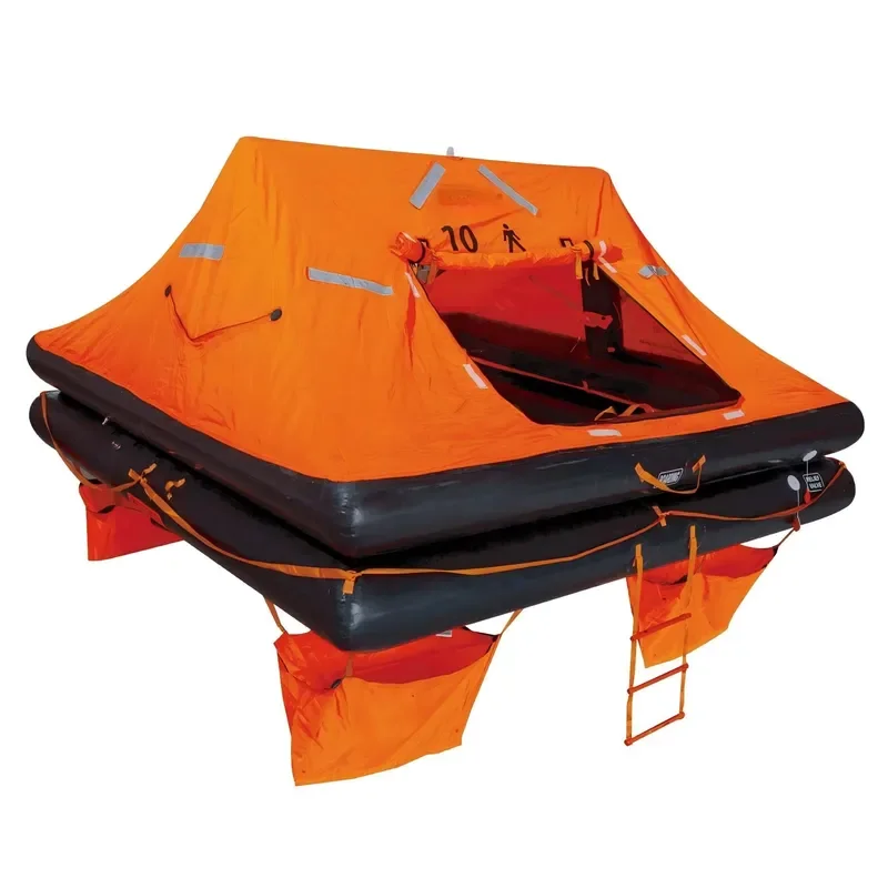2026Fishing Self-Rihghting Inflatable Liferaft HSR-YSR-6/10/12/15/20/25 Marine Lifesaving Offshore Emergency Evacuation