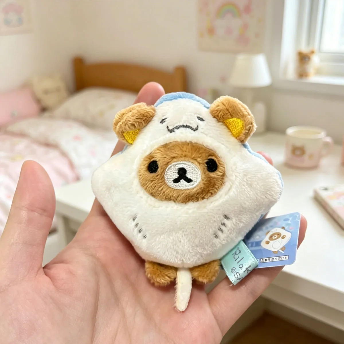 Rilakkuma Chiikawa Cross Dressing Plush Keychain Mini Bear Soft Doll Bag Charm Anime Hanging Cute Cartoon Stuffed Toy Gift