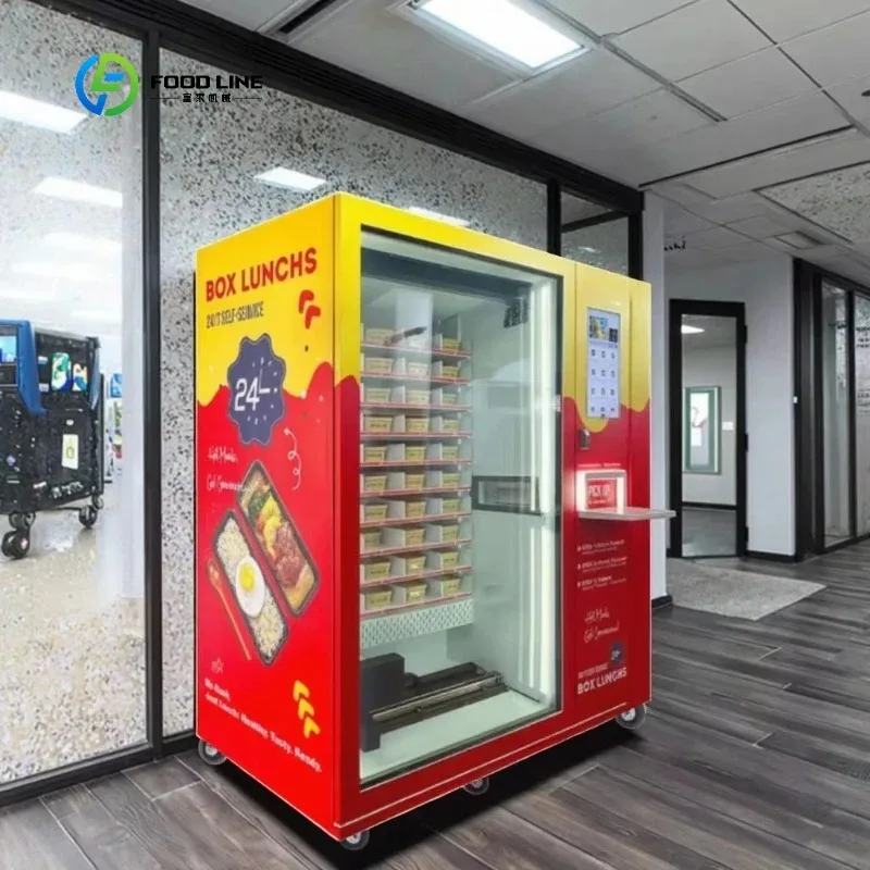 FL Customized 2026 New Lunch Box Hot Food Hamburger Vending Machine OEM ODM Automatic Fast Food Breakfast Rice Healthy for Sale