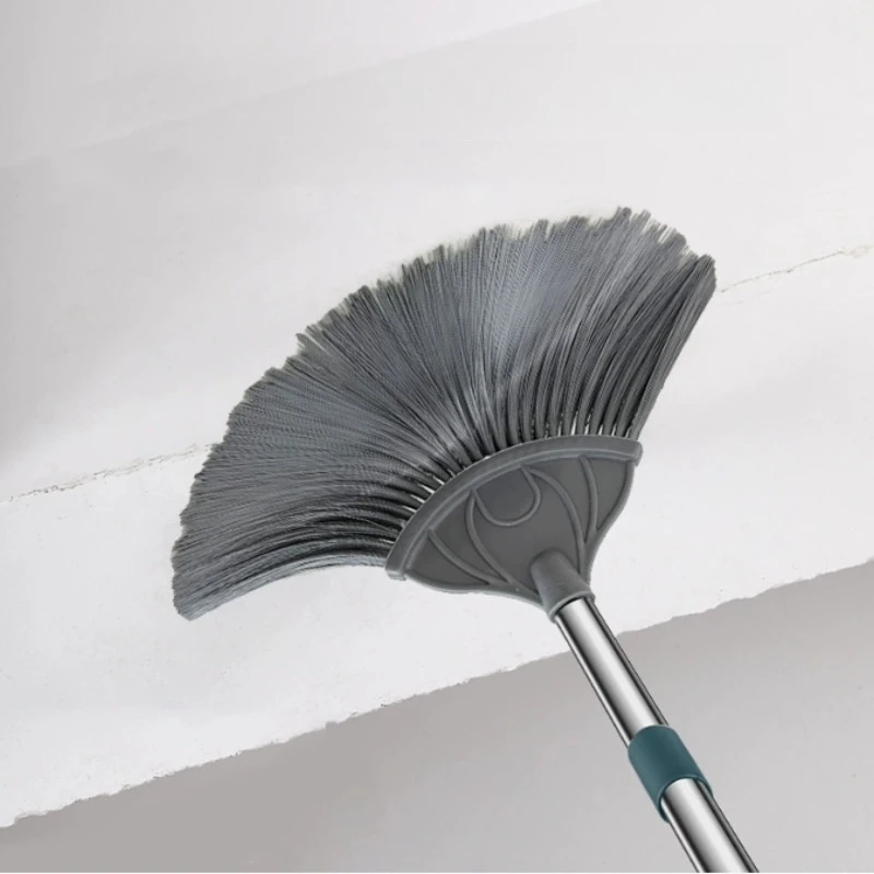 

Extendable Spider Web Duster for Ceiling Cleaning - Household Cobweb Remover Tool Dusting Brush for Roof/Wall/High Corners