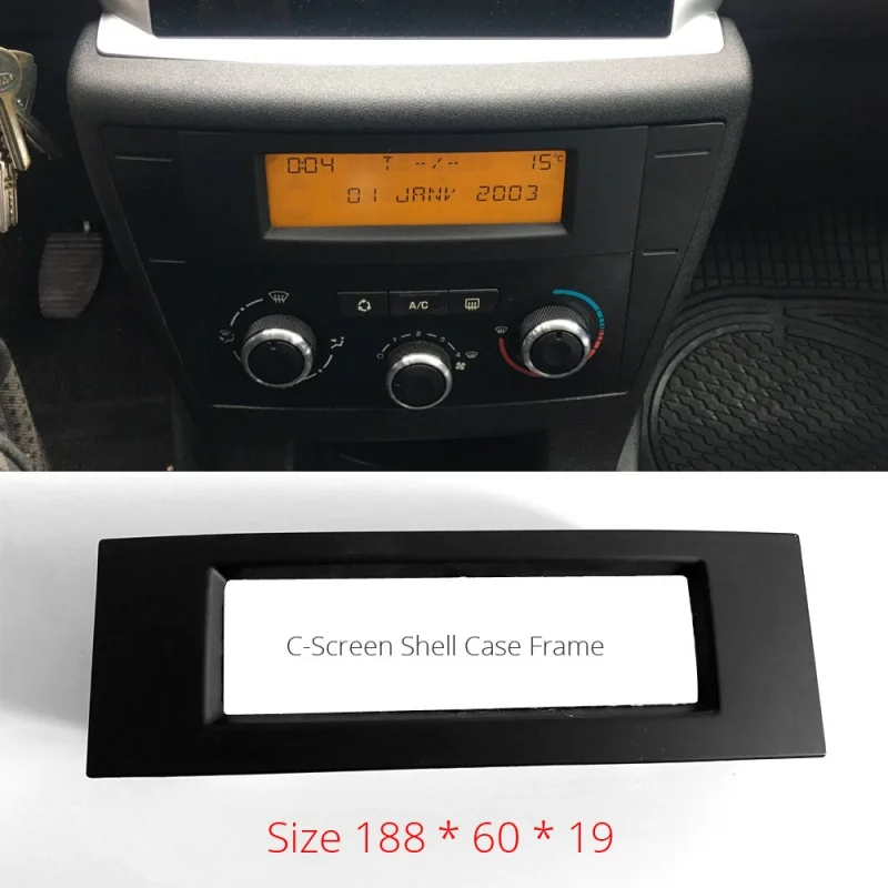 Carcasa de Radio multifunción para coche, carcasa de marco fijo para reproductor de CD, compatible con Peugeot 207, Citroen C4, C5, RD3