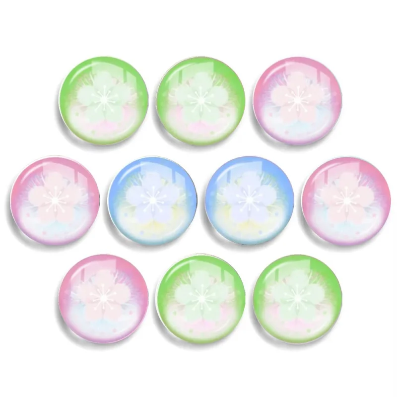 12MM-30MM Blyth Doll BJD Toy Cherry Blossom Pattern Doll Eyes Round Anime Eyes Girl Toy Drop Glue Eye Jewelry 6