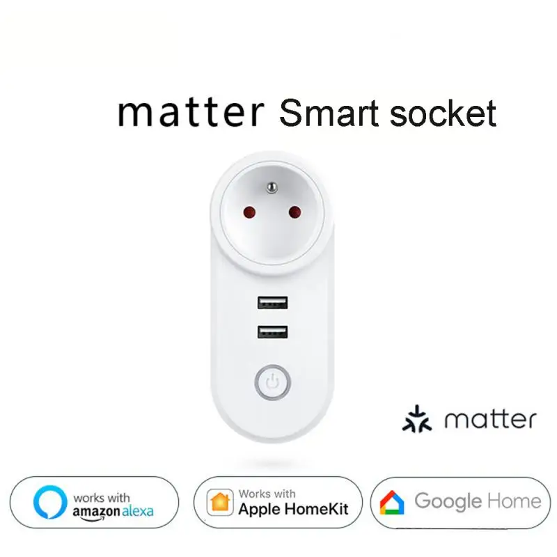 Power Plug Electrical 2 USB Ports Fast Charge Outlet Multitap Electrical EU US AU UK France Brazil Plug For Homekit CozyLife APP