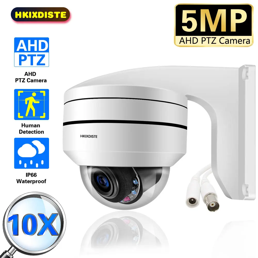 

5MP 10X Optical Zoom AHD PTZ Security Dome Camera Outdoor Waterproof CCTV Analog Surveillance Camera Night Vision H.265 BNC Cam