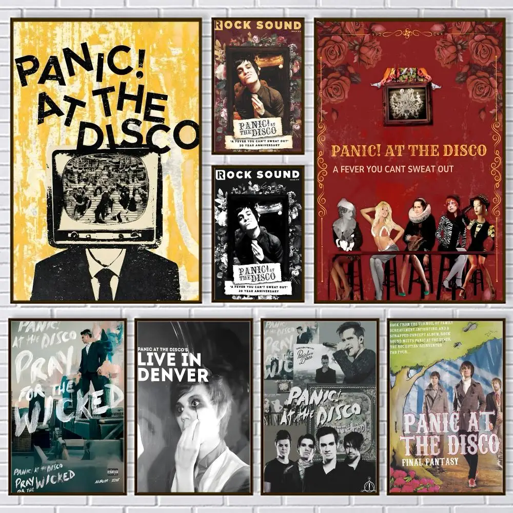 Band P-Panic At The Disco Poster PP Paper Decorative Wall Art for Living RoomsBedrooms Bars Cafes Stylish Home Decor Gift