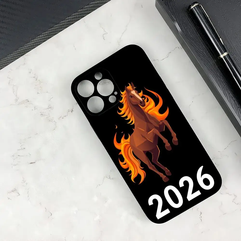 2026 الحصان جراب هاتف آيفون 17 الهواء 16 15 برو ماكس حافظة 14 11 12 13 Mini 15 Pro 14Plus XS 7 8 SE2 حافظة لينة #3