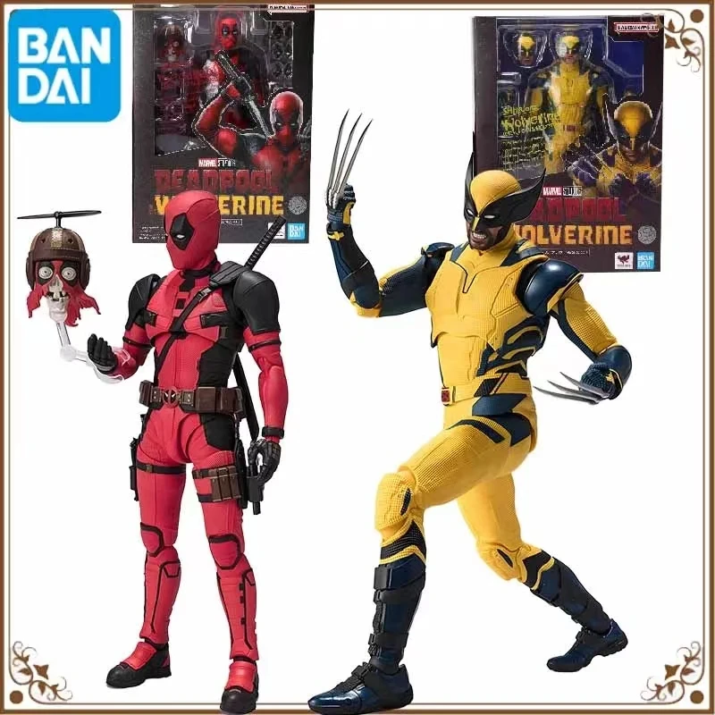 

Оригинальная коробка Bandai SHF In shock MARVEL DEADPOOL and WOLVERINE SET Фигурка Готовый комплект модели Аниме полная экшн-игрушка в подарок для ребенка