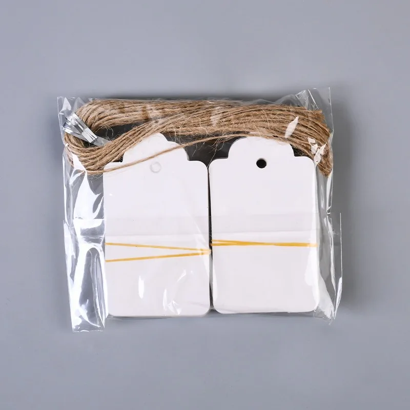 50/100pcs 7x4cm Kraft Paper Tag Brown Lace Scallop Head Tag Luggage Wedding Note DIY Blank Price Tag