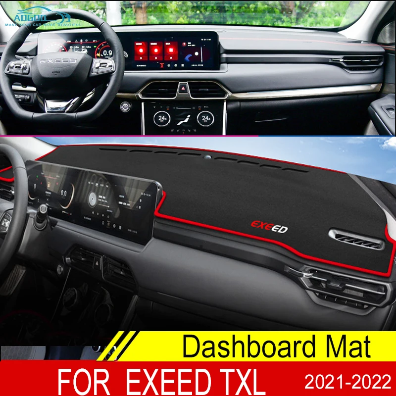 

For Chery Exeed TXL 2022 2021 Car Dashboard Covers Mat Shade Cushion Pad Carpets Salon Anti-Slip Mat Interior Accessorie