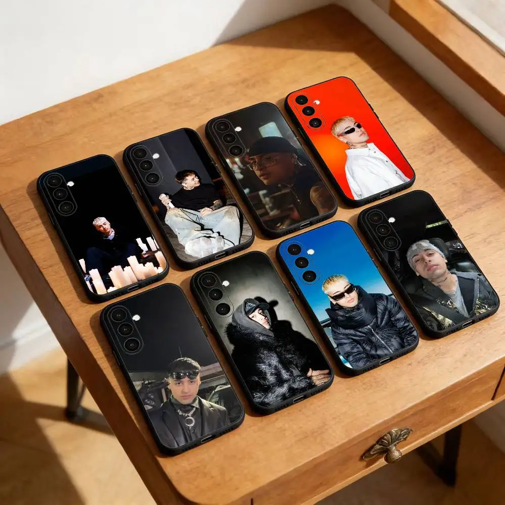 Funda de teléfono Rapper T-Tiago PZK para Samsung Galaxy A91,80,73,72,71,53,52,32,31,22,21s,20, funda negra suave