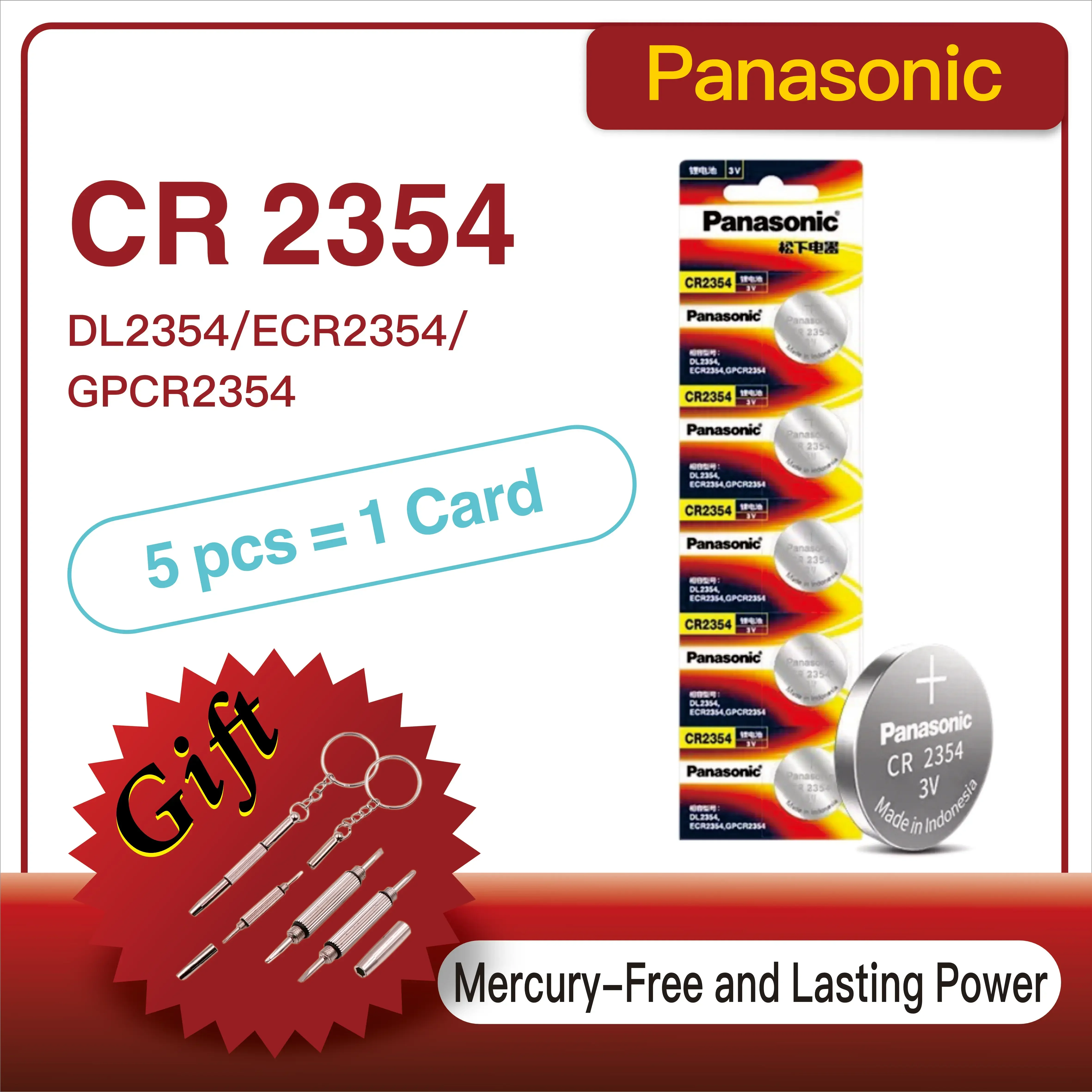 NEW 5-30PCS Panasonic CR2354 button battery 3V lithium battery for remote control Rice cooker Bread machine Tesla car key