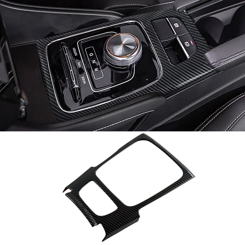 For MG ZS 2017-2019 2020 2023 Carbon Fiber Front Upper Air Condition AC Vent Outlet Cover Trim Sticker Accessories Car Styling