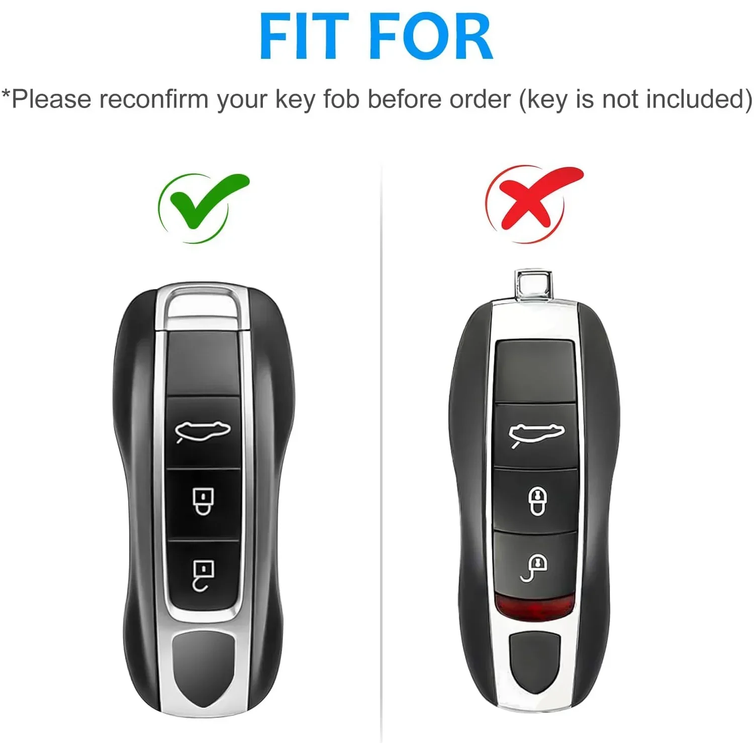 포르쉐용 탄소 섬유 열쇠 고리 커버, 2018-2024 포르쉐 911 카레라 파나메라 타이칸 카이엔 918 키 케이스 쉘 보호대