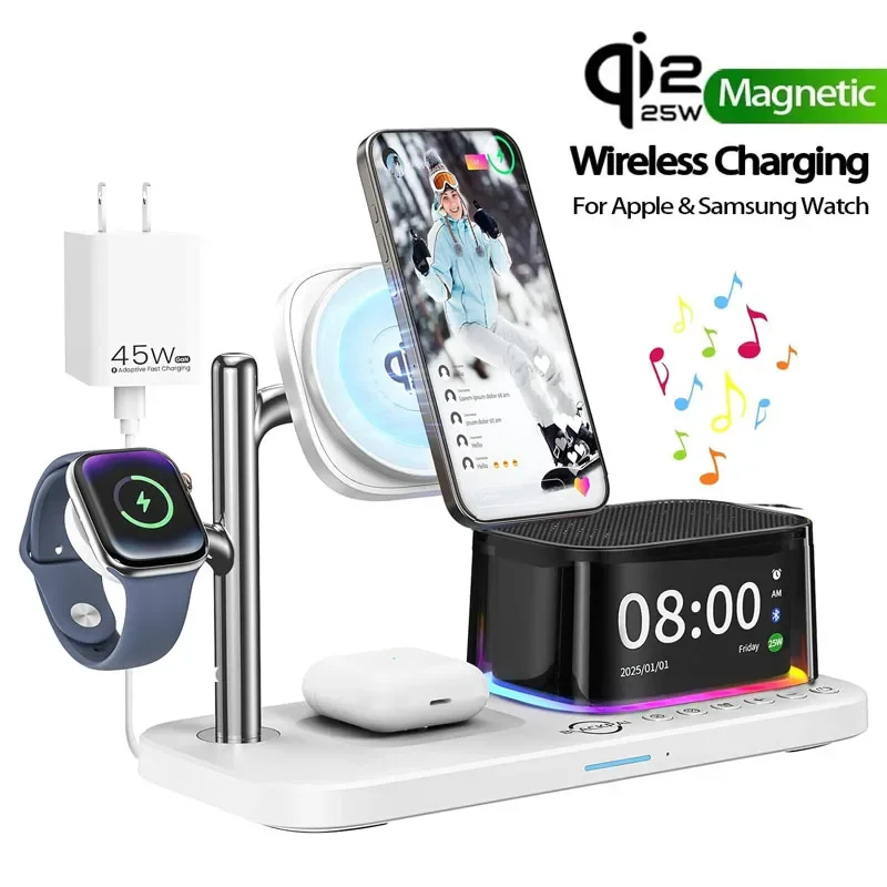 support-de-charge-rapide-qi2-25w-avec-refroidissement-ice-pour-iphone-samsung-iwatch-galaxy-watch-avec-reveil-enceinte-bluetooth-et-veilleuse