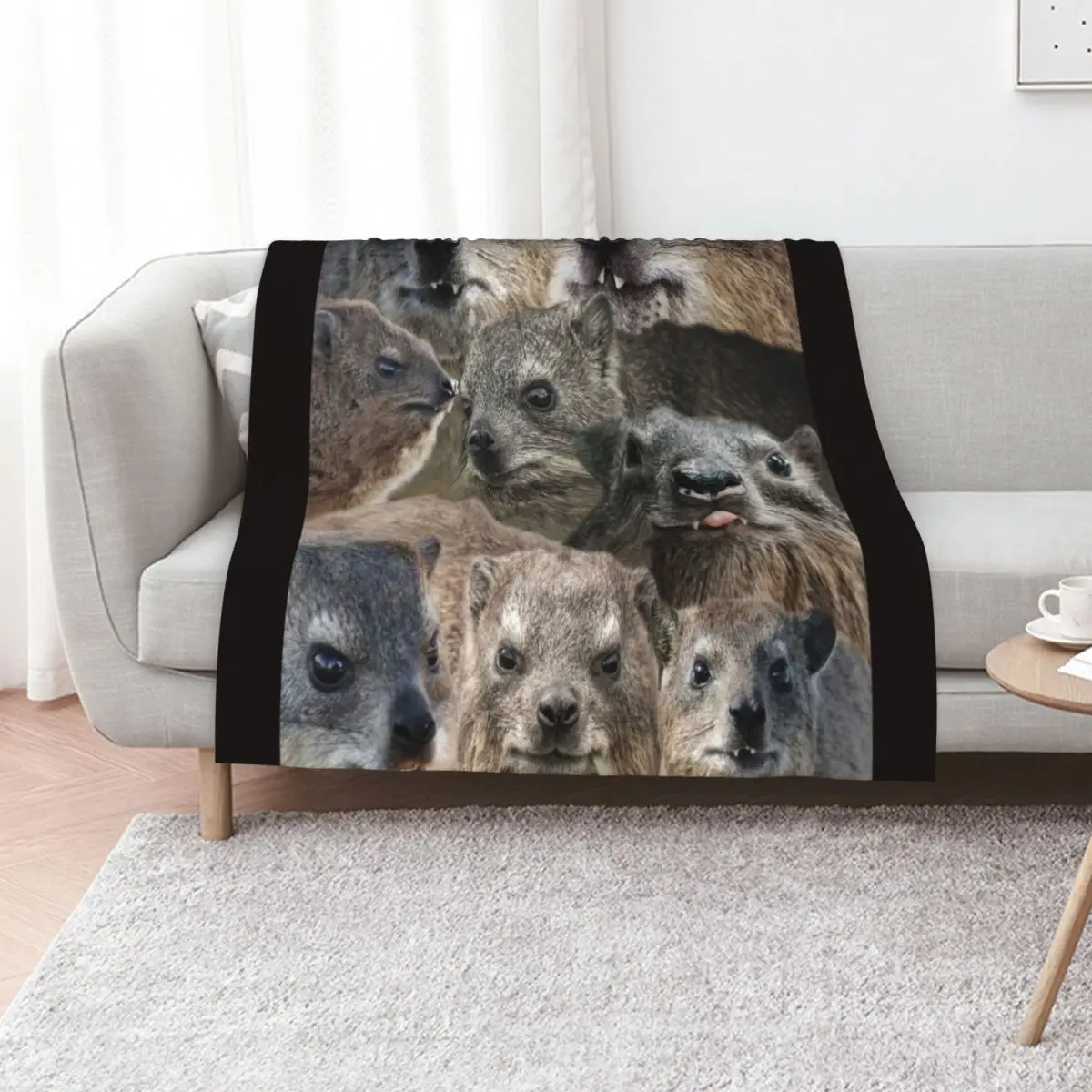 A LOT of Rock Hyrax here Throw Blanket Travel Soft Plush Plaid Soft Beach Thin Weighted Blankets