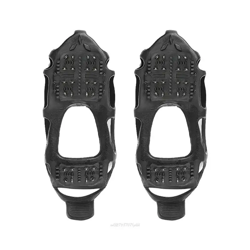X5XA 24 Teeth Ice Cleats Light Weight Anti Slip Traction Crampons 24 Teeth Ice Snow Grippers For Snow Hiking Mountaineering