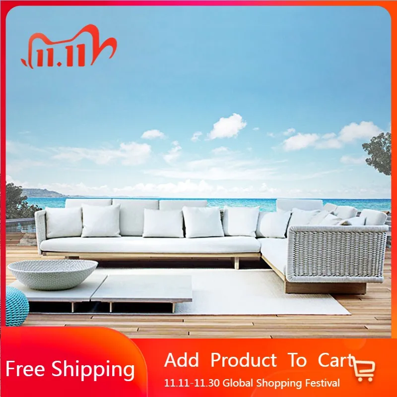 

Nordic Wood Garden Furniture Sets Corner Relaxing Modern Luxury Garden Table Center Lounge Camping Designer Mesa Home Furniture