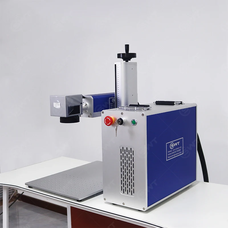 

SWT 20W Fiber Laser Marking Machine High Precision 0 01mm for PCB Electronics QR Code Serialization OEM Logo