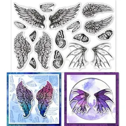 Angel Wings Clear Stamps for DIY Scrapbooking Butterfly Dragonfly Wings Silicone Clear Stamp Seals Transparent Stamps for