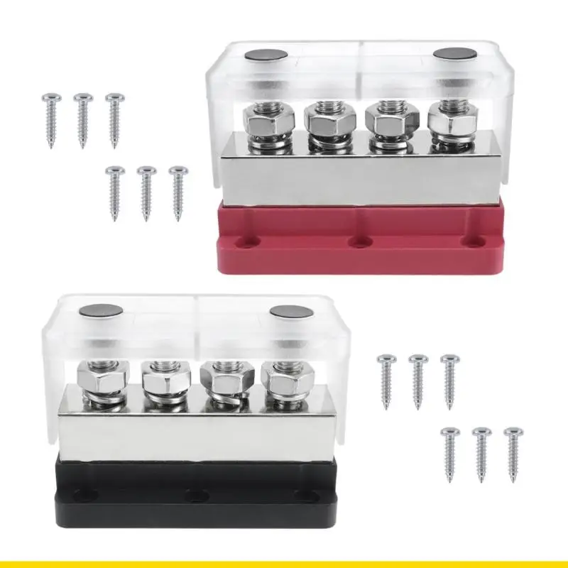 

SZCH Yachts 600A Nickel Plated Copper Bus Bar with Flame Retardant ABS Base Suitable for Grounding Safe Electrical Connection