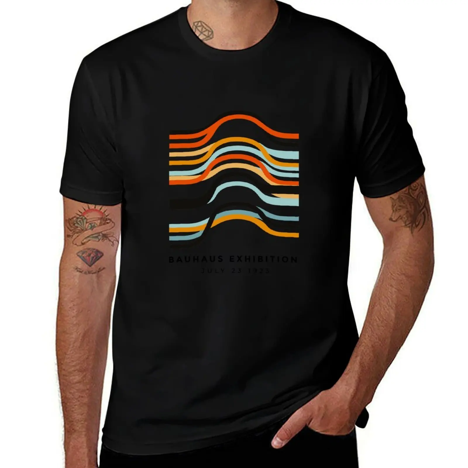 

Bauhaus homage T-Shirt vintage sweat Blouse graphic tee shirt Men's cotton t-shirt