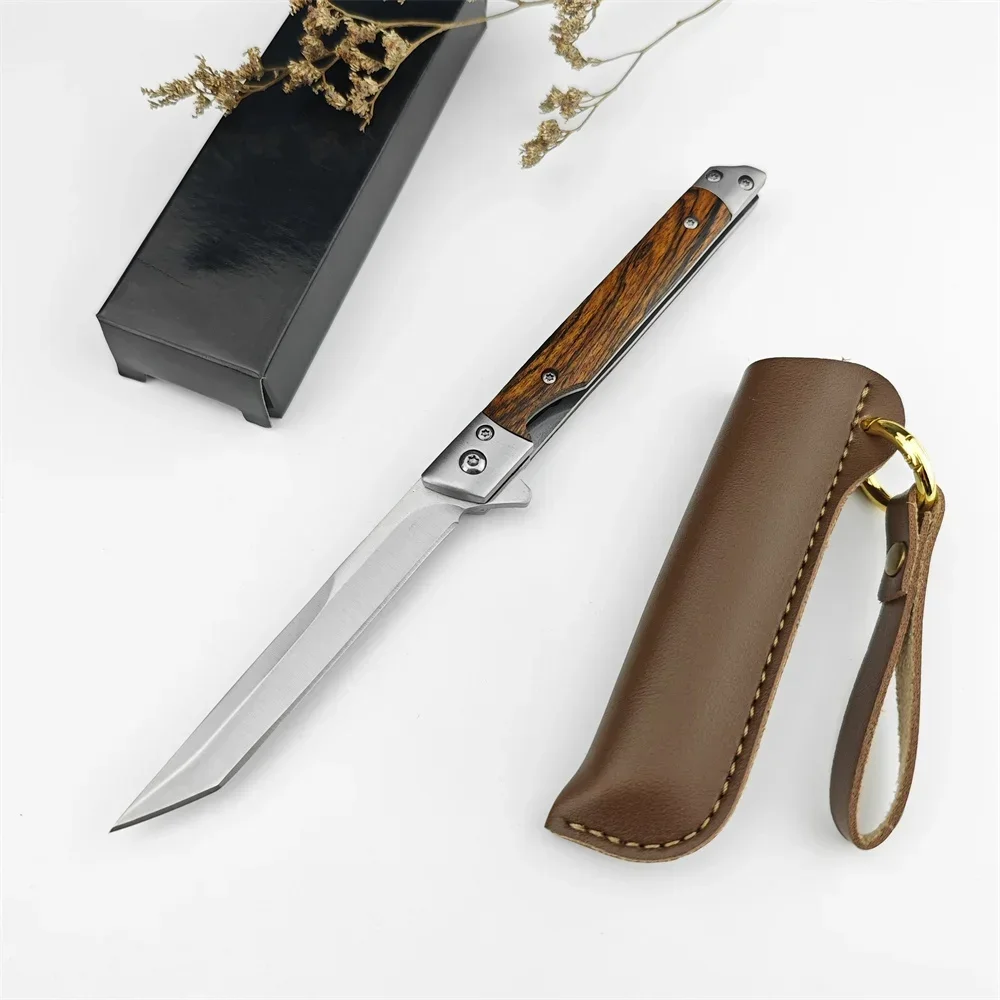 Mini Damascus-patroon opvouwbaar zakmes Buitenmes Zakmes Slank mes Comfortabele grip Scherp mes Gadgets