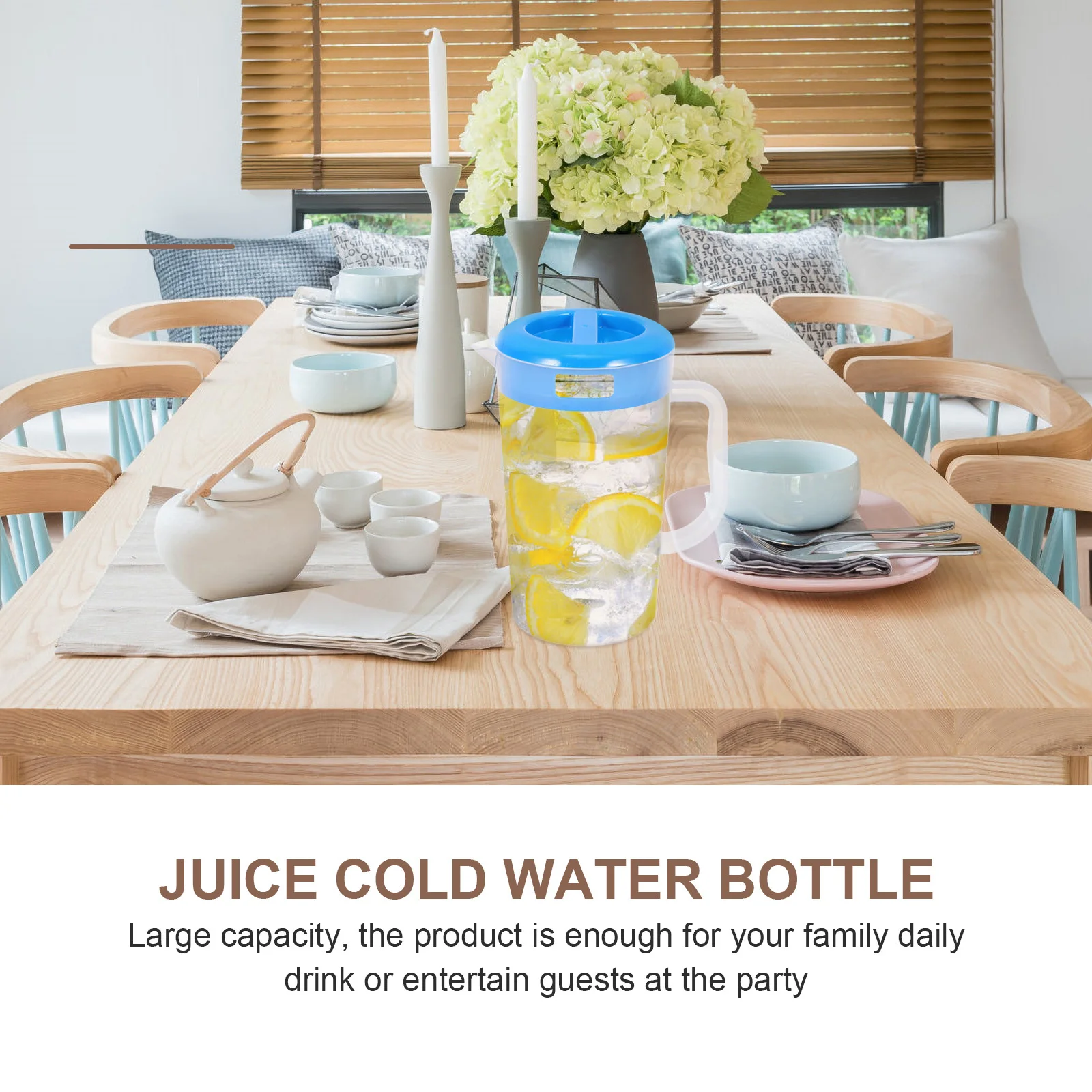

Large Capacity Pitcher Cold Water Bottle Heat Resistant Elegant Design Scented Tea Juice Container Home Decor Gift