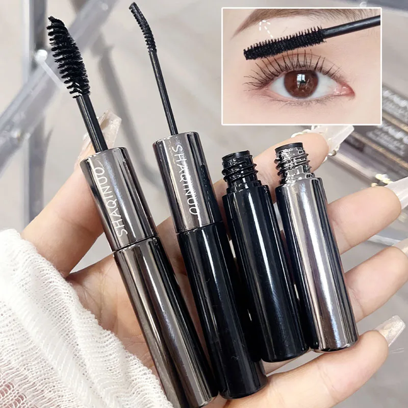 Mascara imperméable à l'eau pour allonger les cils, produit à double tête, bouclé, base, crème, extensions, maquillage, noir, marron