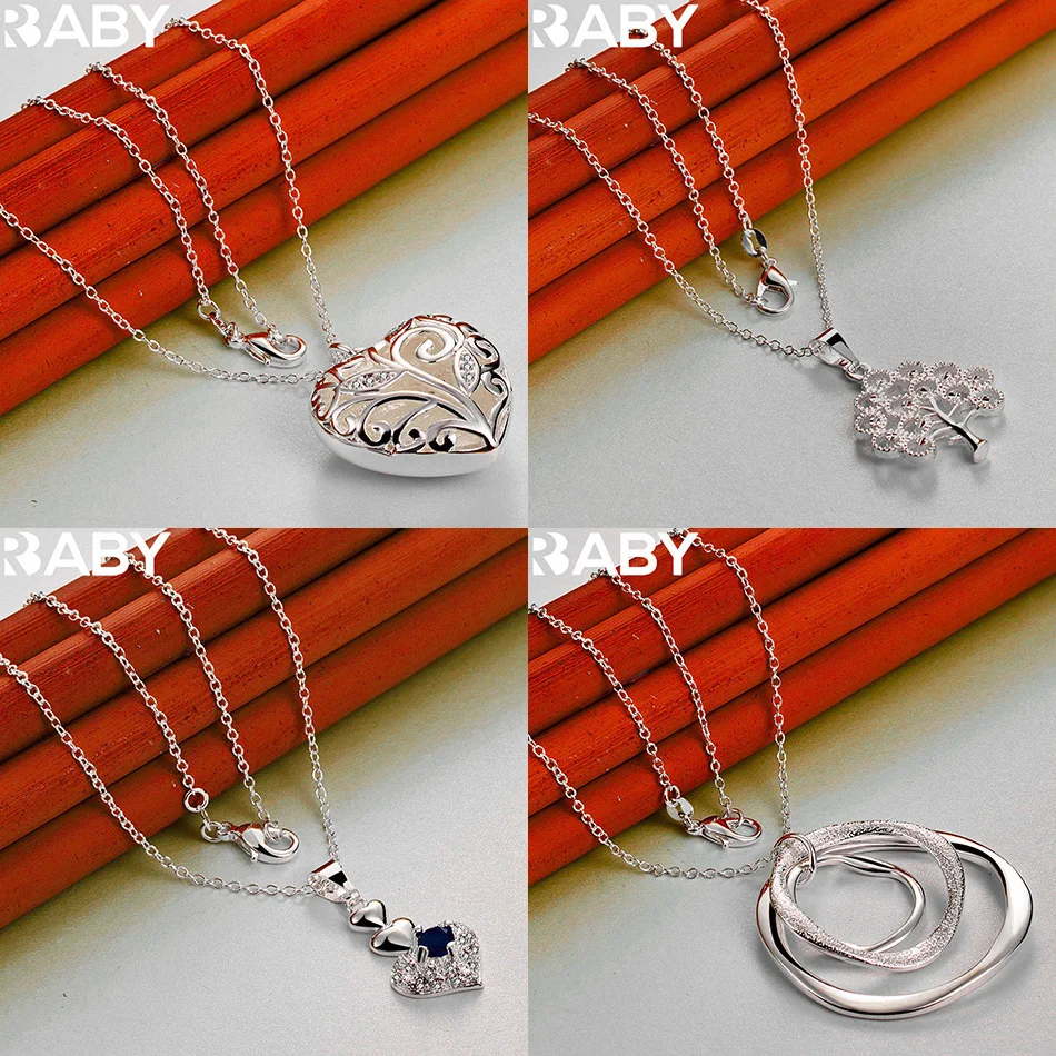 

URBABY 40-75cm 925 Sterling Silver Design Pendant Necklace For Women Men Creativity Gifts Street All-match Party And Daily Wear
