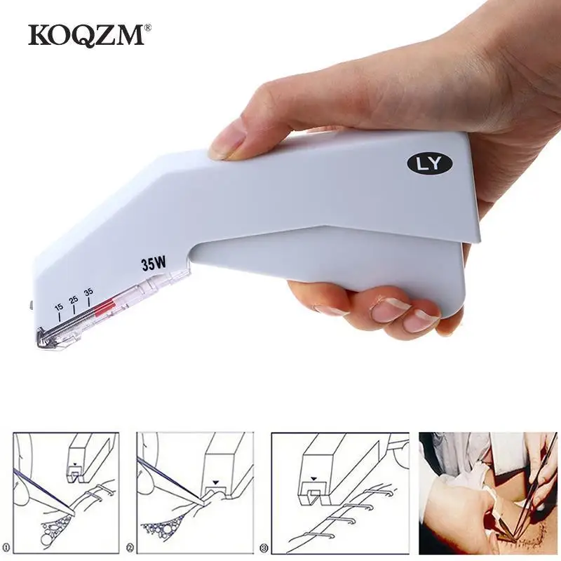 Medical Surgery 35w Disposable Stainless Steel Stapler Skin Stitching Machine Suture Stapler Sterile Blank Package Nail Puller