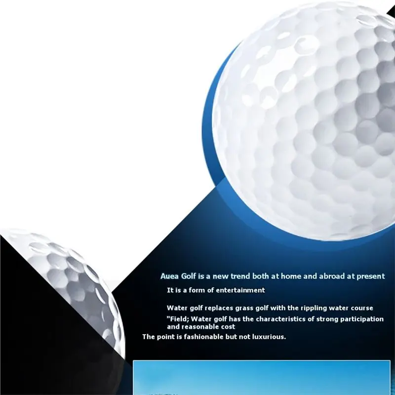 【SPECIAL】Q004 Floating Golf Balls 10PCS No Sink Synthetic Rubber Double Layer D42.7Mm Far Distance Training Supply