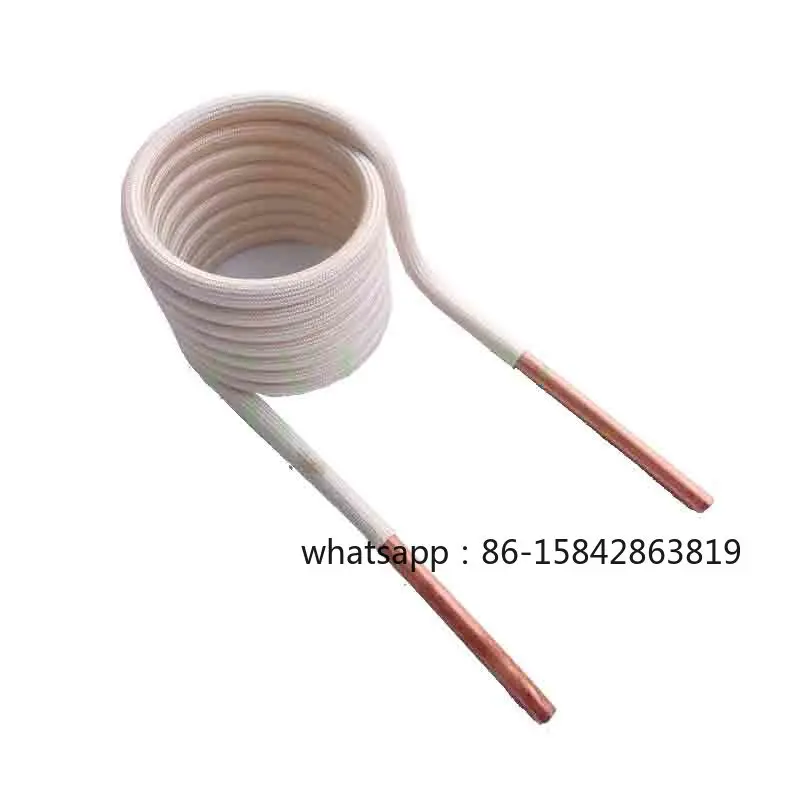 Induction Heating Coil ZVS Copper Tube Water-cooled High-frequency Furnace Intermediate Frequency 6mm Without Tap DIY