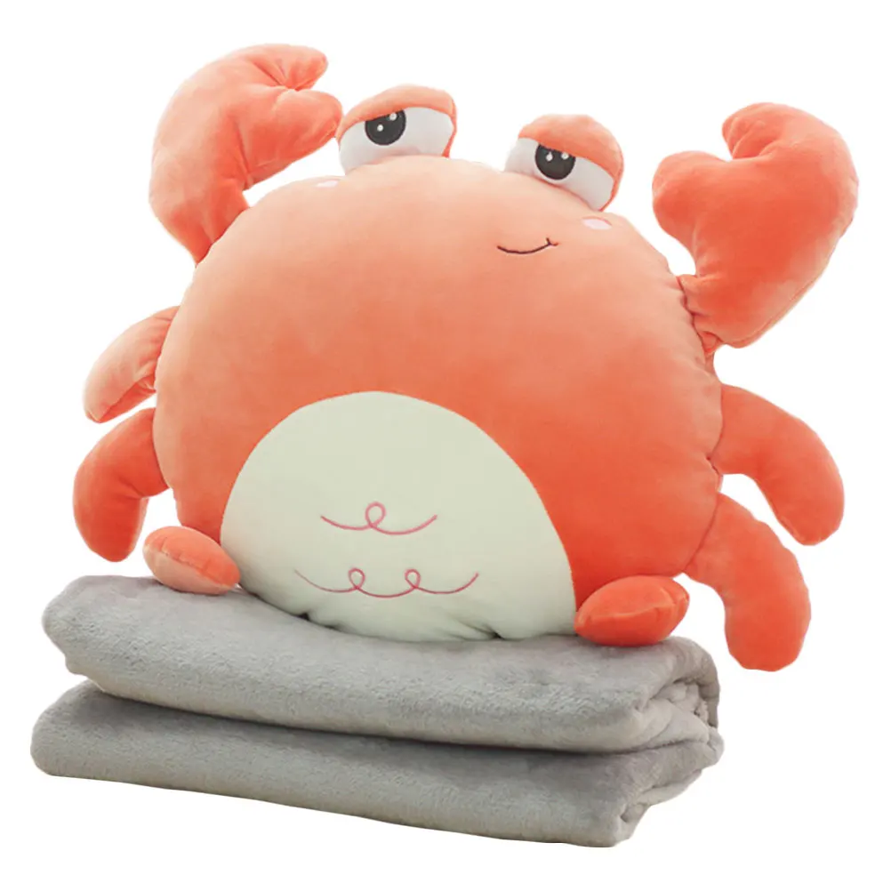 

1 Set Chic Adorable Pillow Blanket Cartoon Animal Air Conditioning Quilt For Office Bedroom Home Use Lovely Nap Pillow Carpet