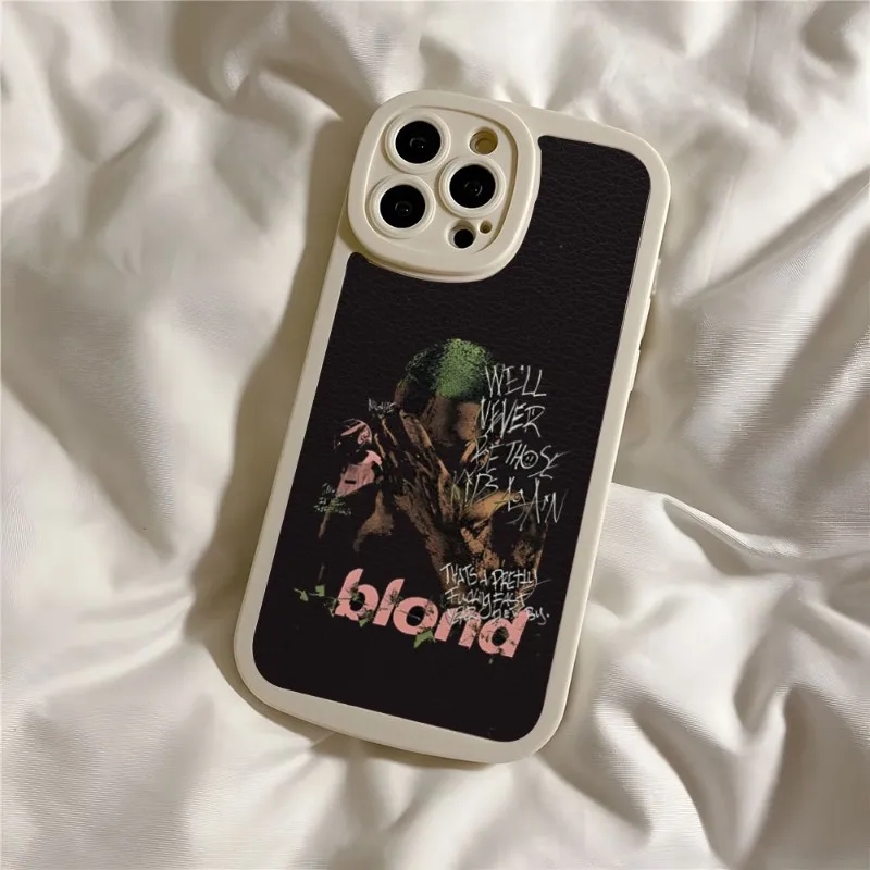 F-Frank Singer Ocean B-Blonde Phone Case For IPhone 11 14 12 13 Pro Max Mini Xs X Xr 7 8 Plus Leather Fundas Telefoon Cover