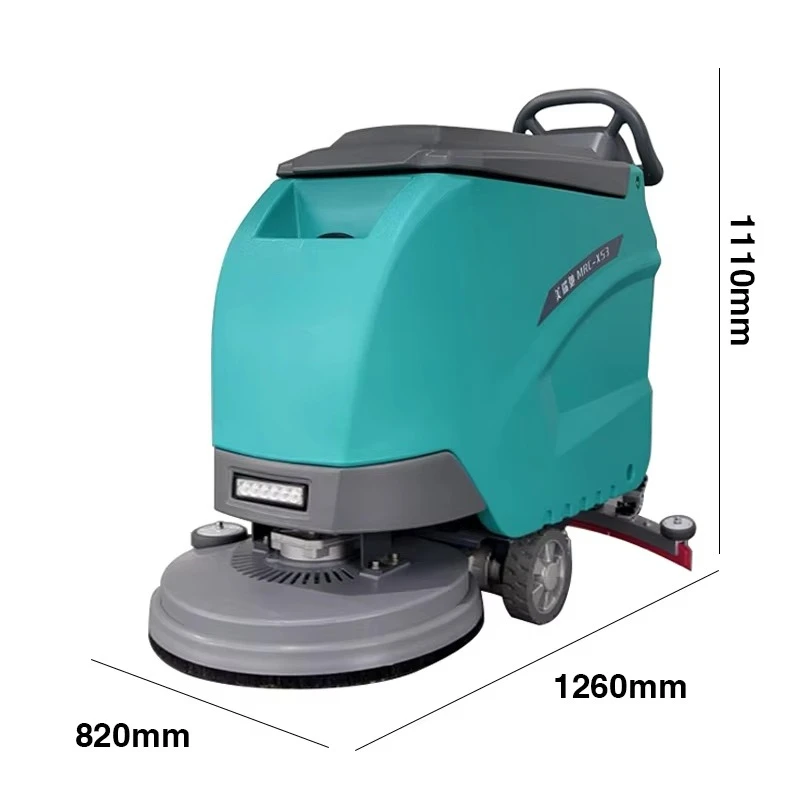 24 فولت الكهربائية المشي خلف الغسيل معدات تنظيف الأرضيات الصناعية وظيفة تلميع اليد دفع نمط تنظيف المياه الباردة