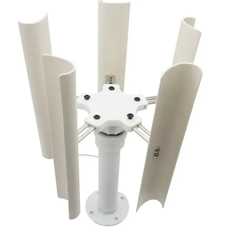 35W Vertical Axis Wind Turbine Model DIY 5 Blades Three Phase Permanent Magnet Brushless Generator  Portable Low Speed Windmill