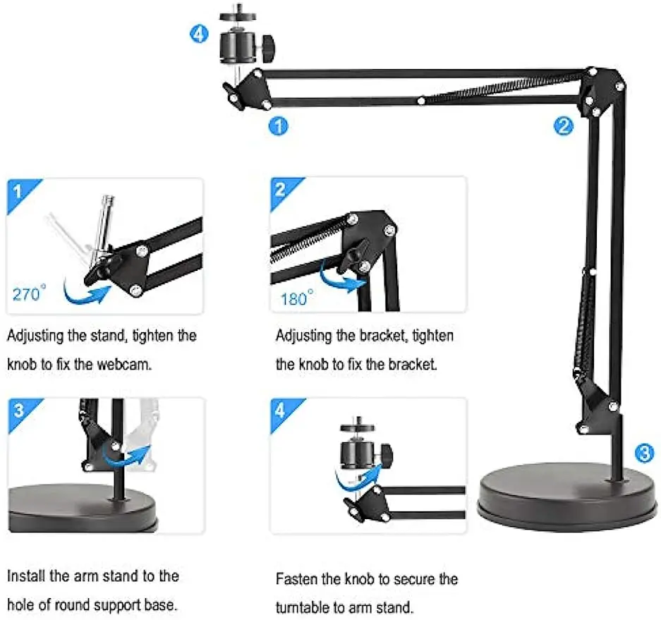 حامل كاميرا الويب، حامل كاميرا 22 بوصة، حامل ذراع مقص، لكاميرا الويب Logitech C925e C922x C922 C930e C930، كاميرا DSLR #2
