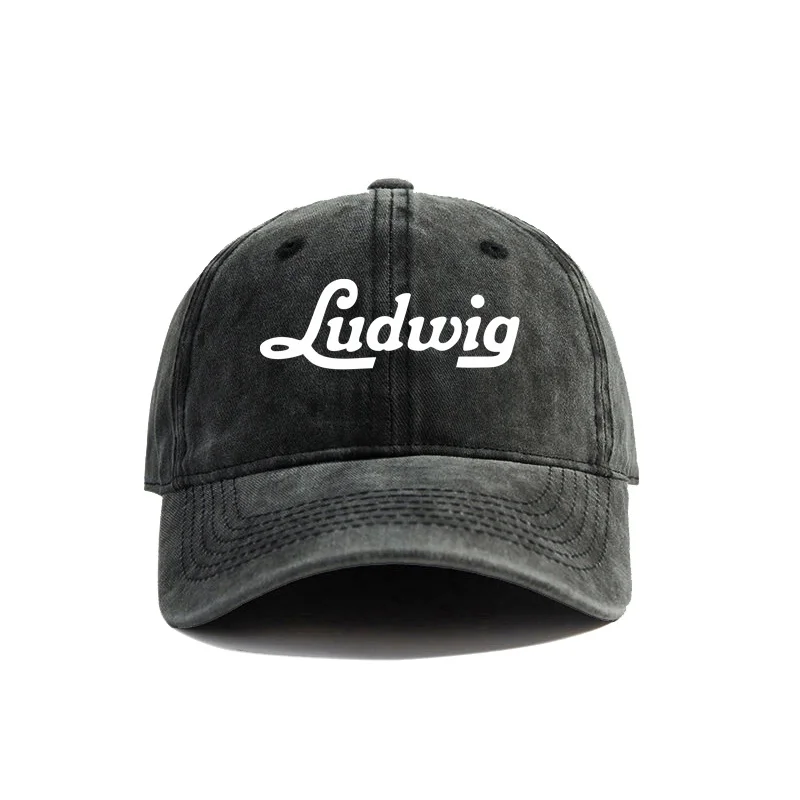 Ludwig Drums Baseball Cap Distressed Hats Cap Men Retro Outdoor Summer Adjustable Ludwig Hat MZ-594