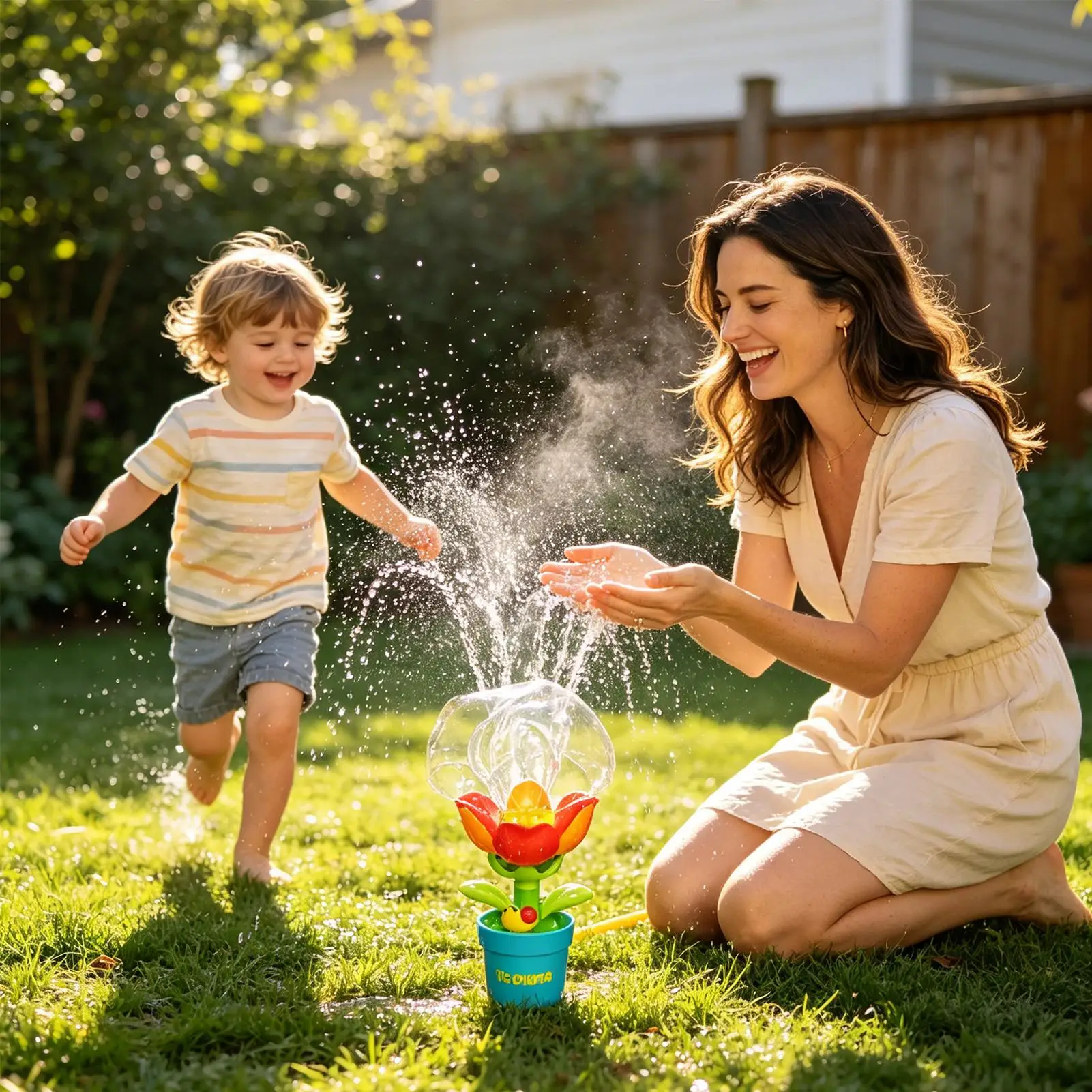 子供用ウォータースプリンクラー面白い回転式夏の屋外おもちゃ夏の水のおもちゃ楽しいスプリンクラー子供用庭公園プール用
