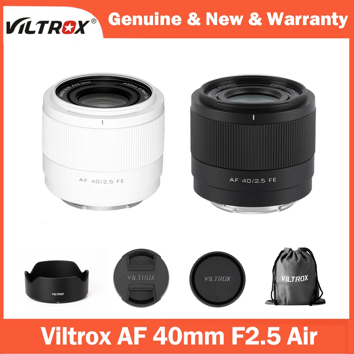 

Полнокадровый объектив Viltrox 40mm F2.5 Air Auto Focus для Fuji xm5 X-T5 X-T30 II Nikon Z Mount ZFC Z50 Z7II Sony zve10 II a7iv