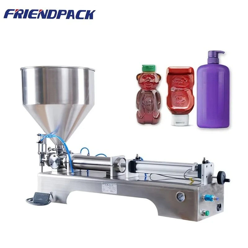 Semi Automatic Ice Cream Water Liquid Honey Juice Sauce Soft Drink Tomato Paste Filling Machine