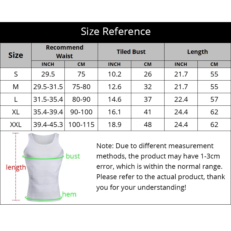 Slimming Vest Men\'s Slimming Underwear Body Shaper Waist Cincher Corset Men Shaper Vest Body Slimming Tummy Belly Body Shapewear