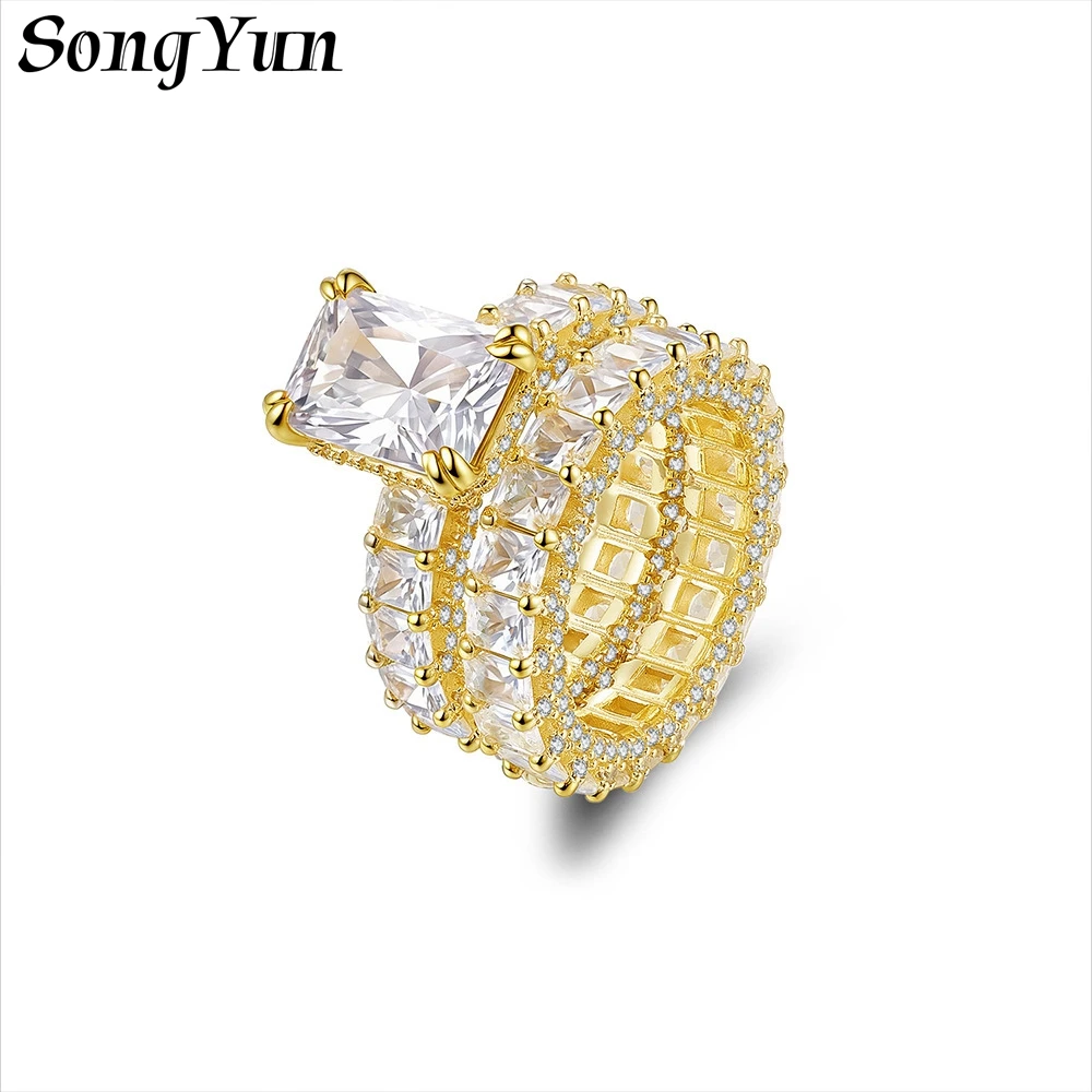 SongYun Jewelry 925 Sterling Silver Ring Moissanite D Color VVS Designer Sophisticated Handcrafted Rings Diamond Accessories
