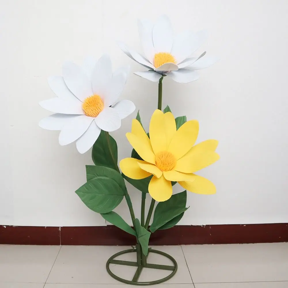 Nuevo Margarita Artificial de 45cm EVA DIY simulación Margarita gigante flor de bienvenida decoración de pared de fondo