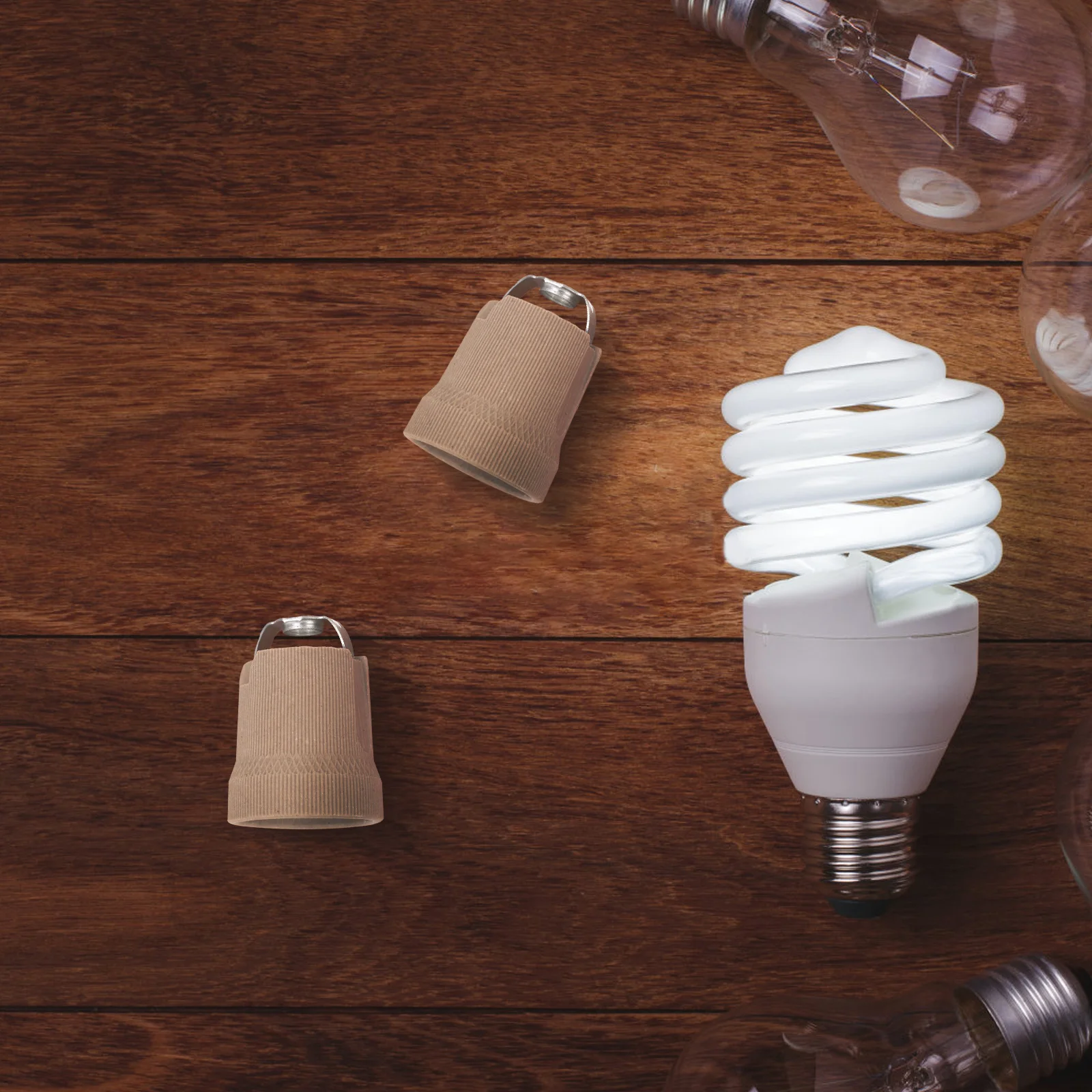 4Pcs Ceramic Light Bulb Socket E27 Base Screw Type Lamp Holder for Ceiling Mounting Easy Installation Bulb Base