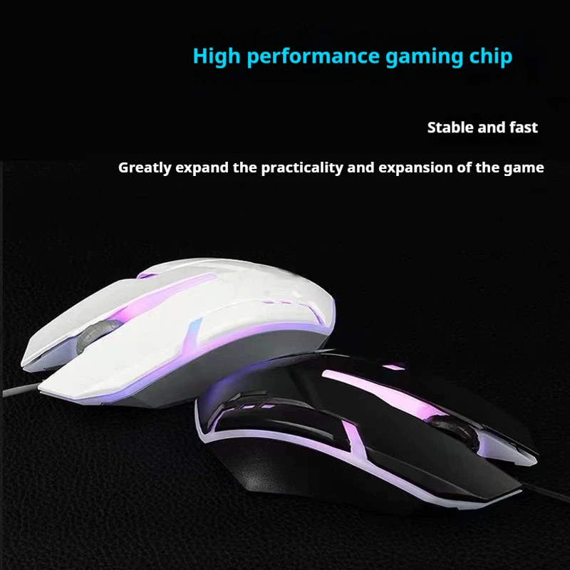 New Wired Rainbow Light Illumination Mouse Usb Laptop Desktop Computer Universal Gaming Office And Home Use Comfortable Feel