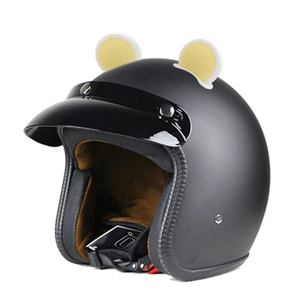 1Pair Universal Motorcycle Helmet Bear Ears Cute Helmet Decoration For Girls Women Rubber Ears Scooter Bicycle Helmet Ornaments